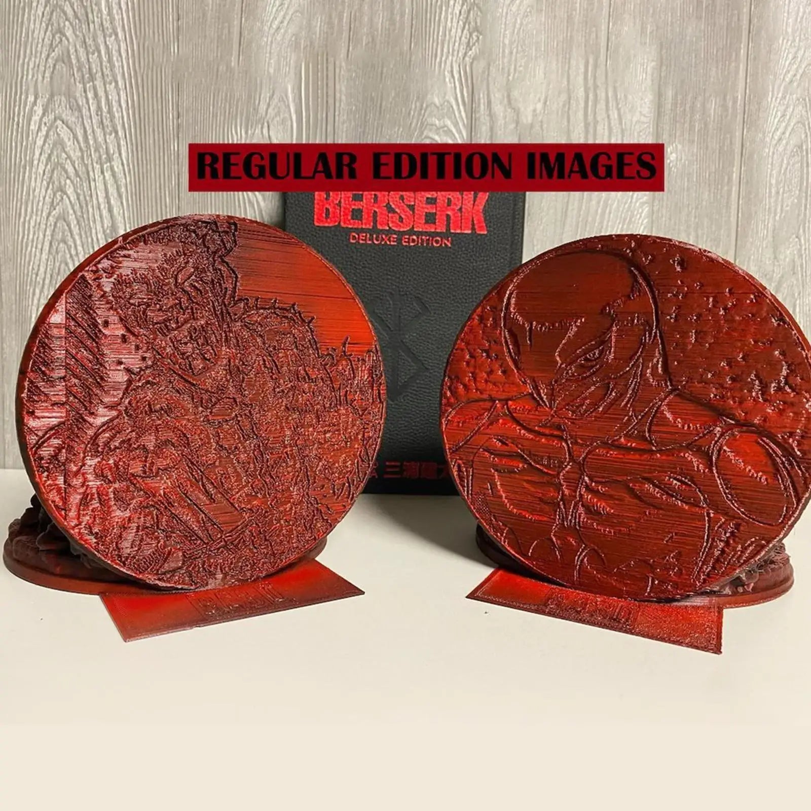 Junips | Berserk Bookends Furious Bookends Dragon Hunter Resin Craft Study Art Decorative Ornament Home Desk Bookshelf T4z7