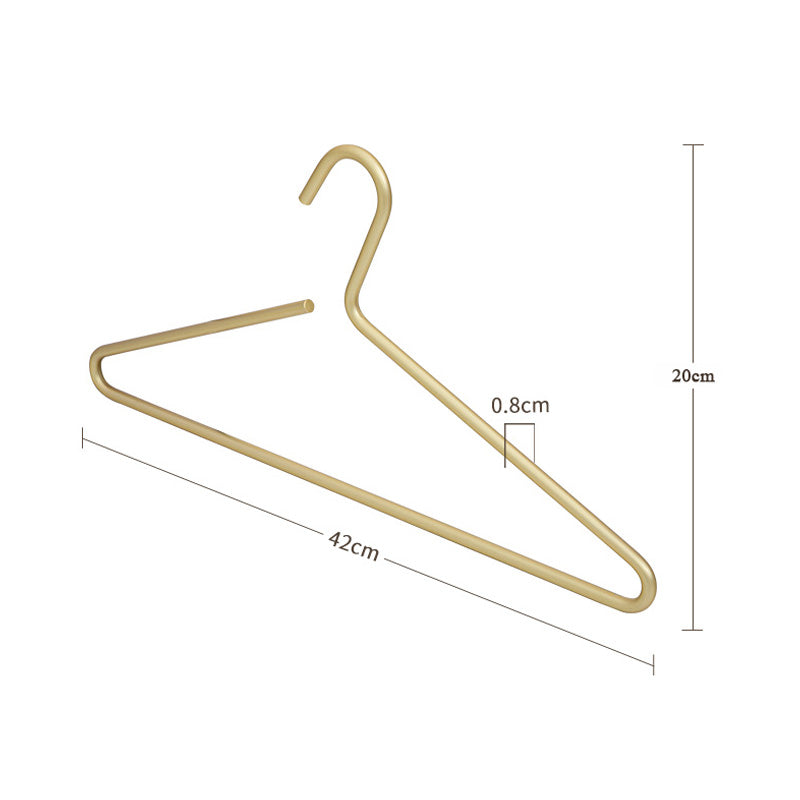 Junips | 5 pieces of hangers made of solid matte gold/silver │ Seamless wardrobe organizer made of metal