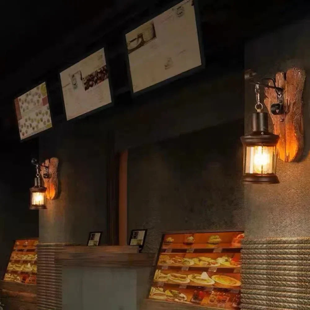 Junips | Retro Lantern Lamp Industrial Lantern Wall Light