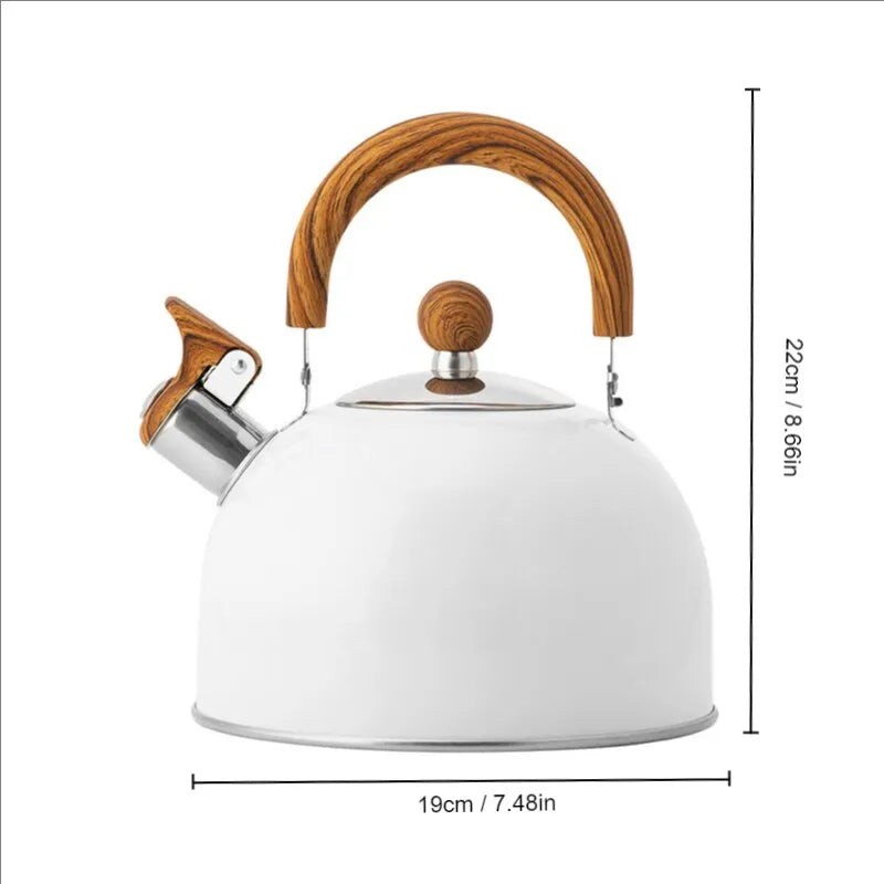 Junips | 1 piece 2.5/3 l liter kettle made of stainless steel, thickened kettle, gas induction stove, universal kettle, kettle