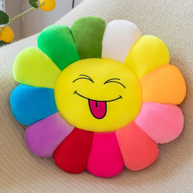 Junips | Colorful Sunflower Plush Comfort Seat Cushion