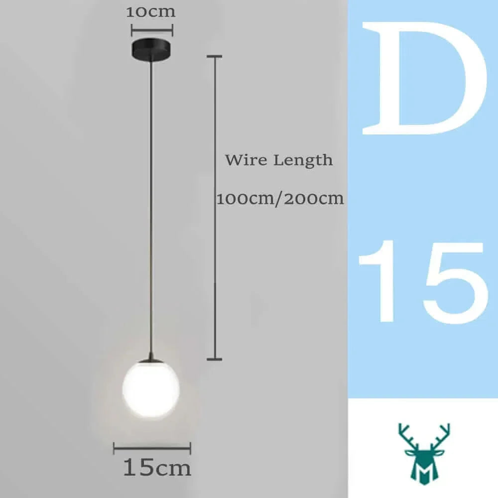 Junips | Mid-Century Modern Glass Ball Pendant Light
