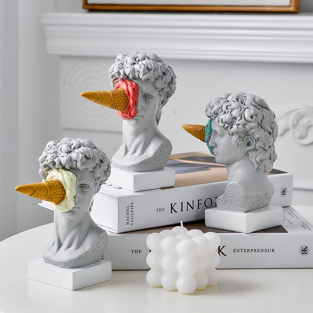 Junips | David Figurine with Ice Cream Home Decoration Sculpture