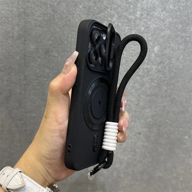 Junips | Magnetic Soft Wrist Bracket Lens Cover iPhone Case