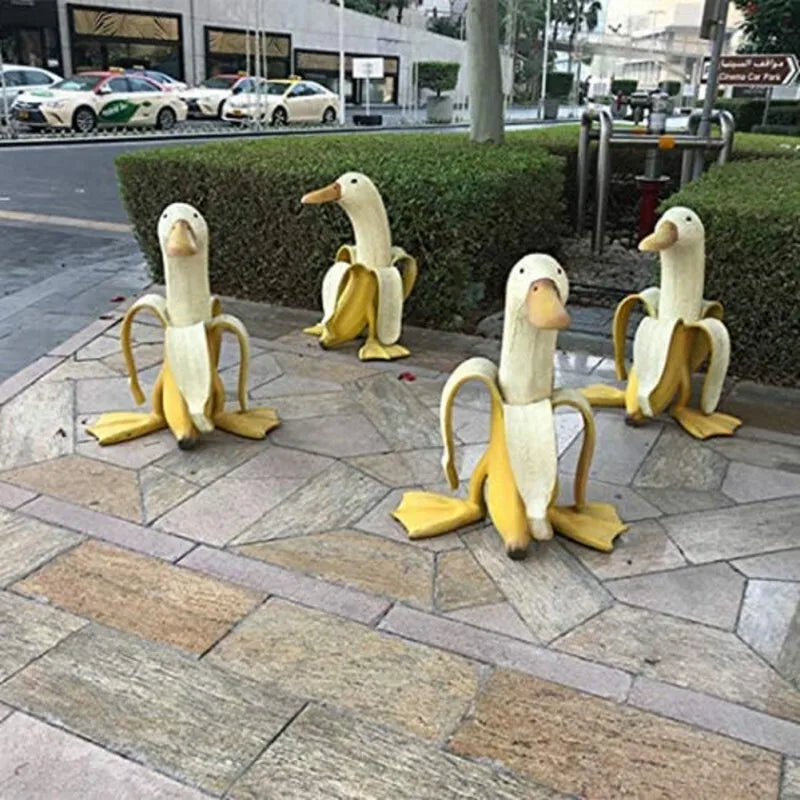 Junips | Banana Duck Sculpture | Playful Garden Decoration!