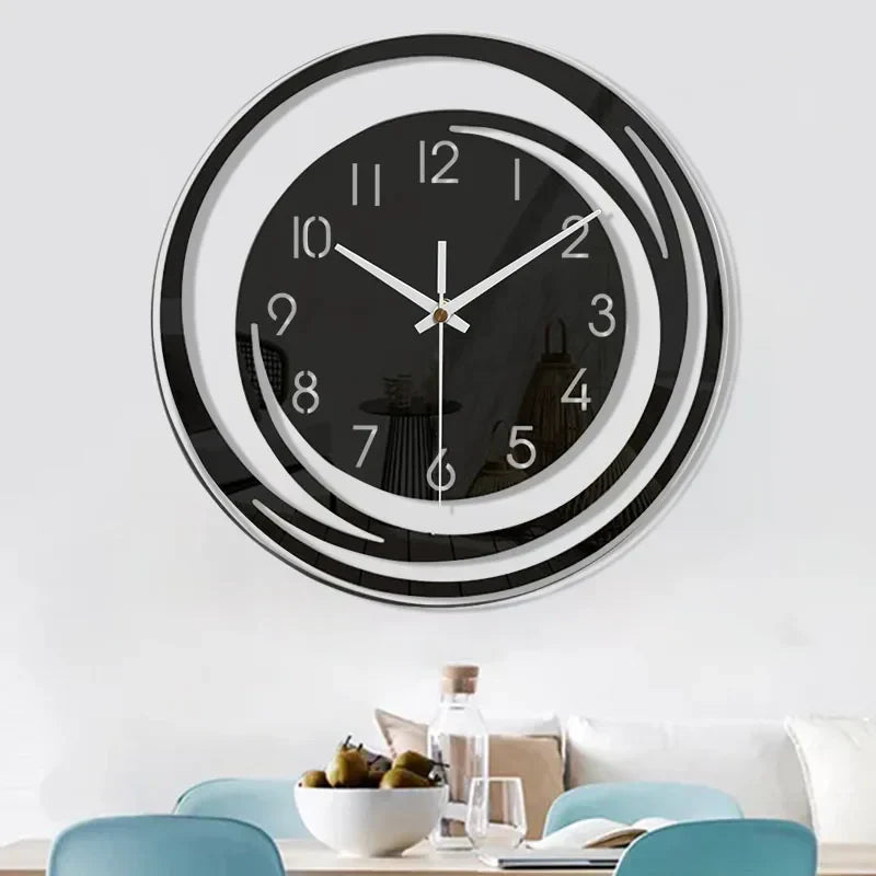 Junips | Acrylic Wall Clock - Scandinavian Design - Black - Clock