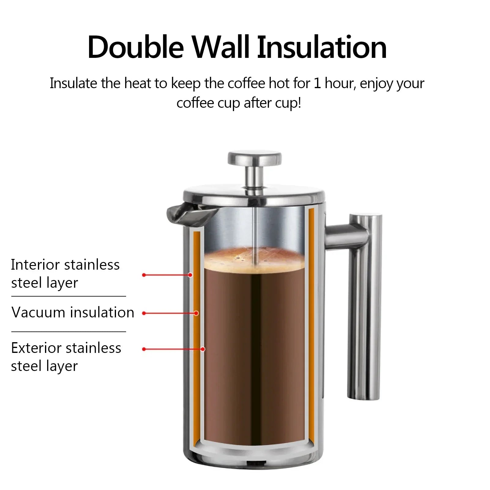 Junips | Stainless Steel French Press Coffee Maker