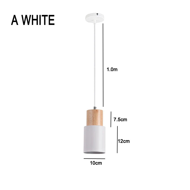 Junips | Nordic LED Pendant Lights Made of Metal and Wood - Modern Hanging Lamps for Dining Room and Kitchen