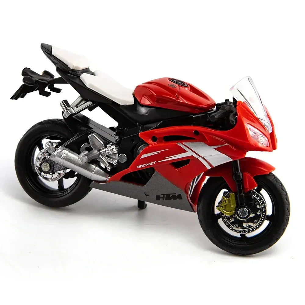 Junips | 1:18 Scale Yamaha R6 Alloy Roller Sportbike Figures Diecasts Kids Toy Motorcycle Racing Model Replicas Collector's Gift for Boys
