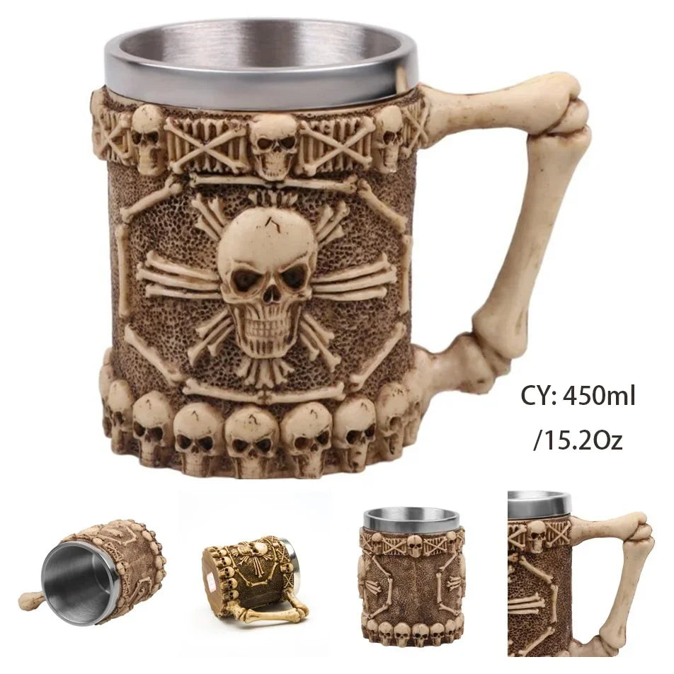 Junips | Medieval Dragon Resin Stainless Steel Mug as Coffee Mug or Tea Mug