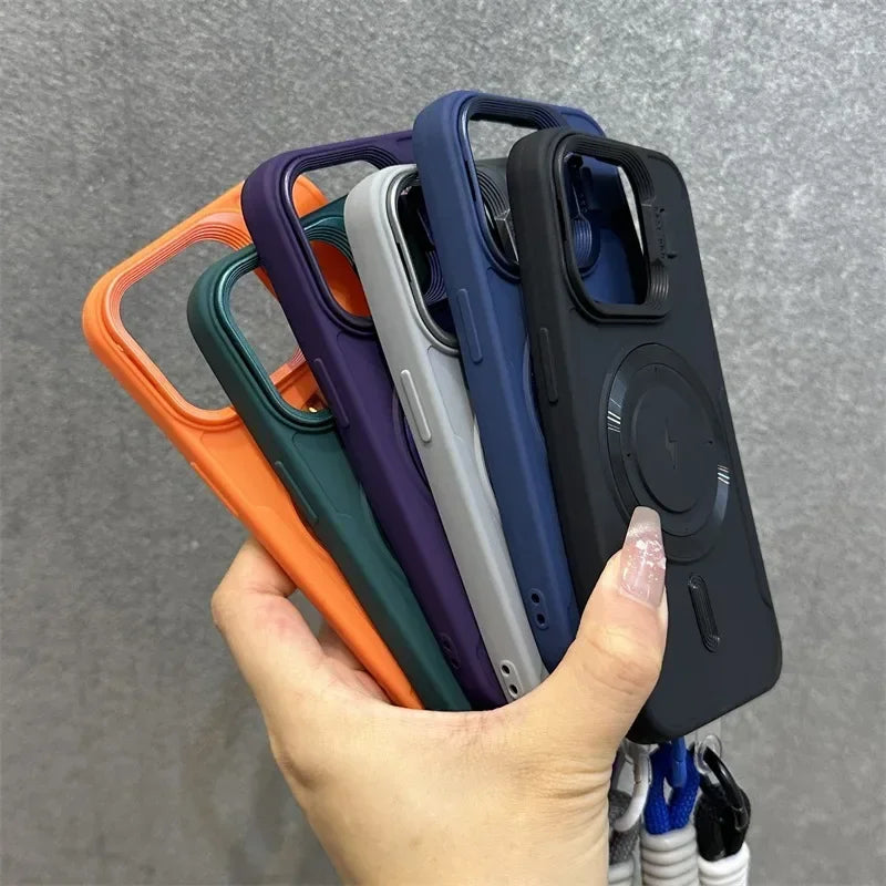 Junips | Magnetic Soft Wrist Bracket Lens Cover iPhone Case