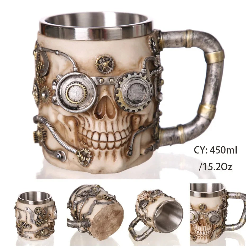 Junips | Medieval Dragon Resin Stainless Steel Mug as Coffee Mug or Tea Mug