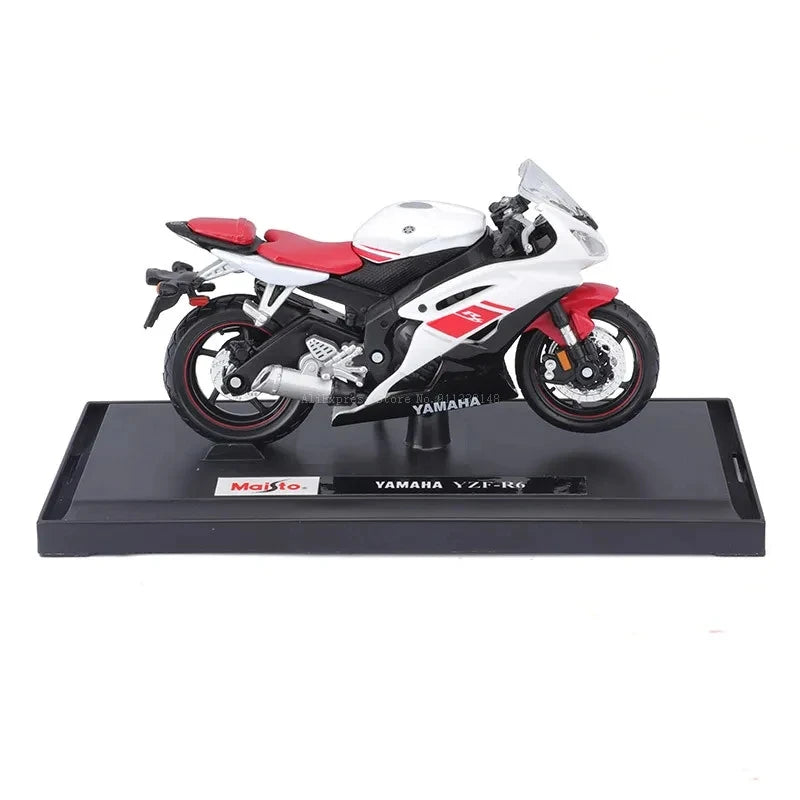 Junips | 1:18 Scale Yamaha R6 Alloy Roller Sportbike Figures Diecasts Kids Toy Motorcycle Racing Model Replicas Collector's Gift for Boys