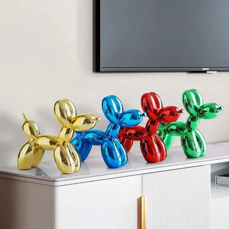 Junips | Nordic Balloon Dog Sculpture Resin Animal Ornament Art Sculptures and Figures Craft Home Decoration Room Desktop Accessories