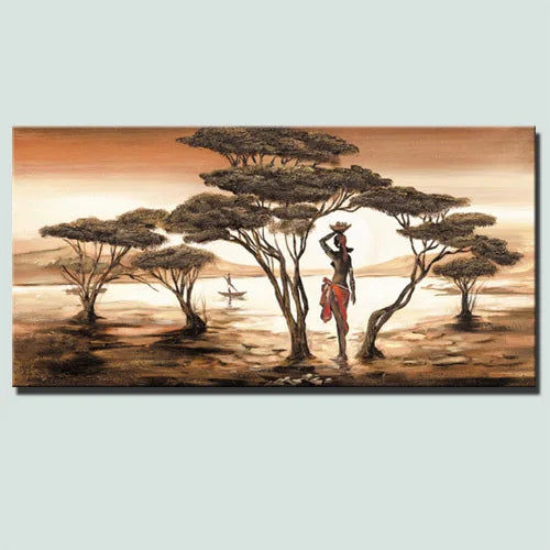 Junips | Plus Sizes Abstract African Woman Canvas Painting