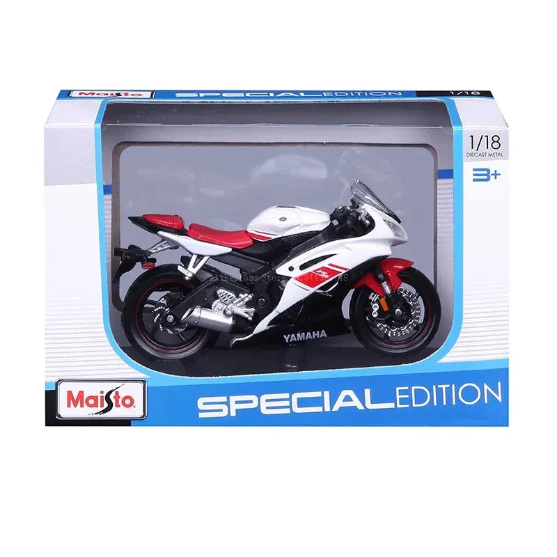 Junips | 1:18 Scale Yamaha R6 Alloy Roller Sportbike Figures Diecasts Kids Toy Motorcycle Racing Model Replicas Collector's Gift for Boys