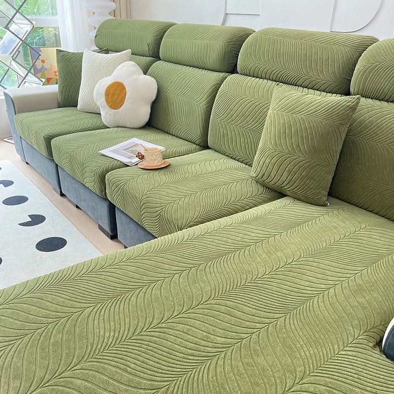 Junips | PlushSecure - Elegant Jacquard Sofa Cover for Non-Slip Comfort