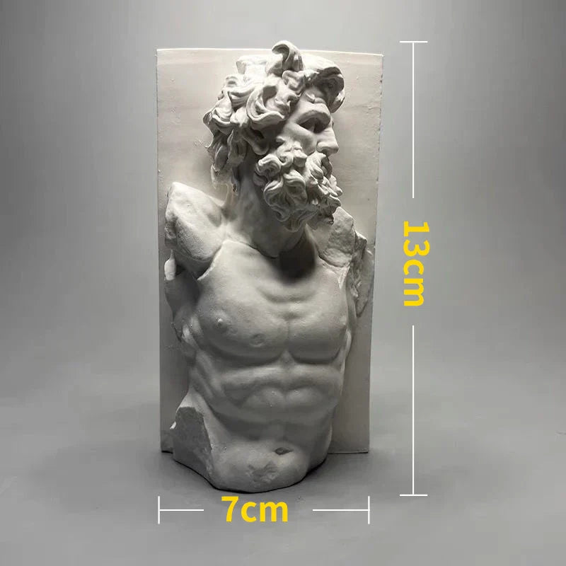 Junips | Nordic INS Style Character Plaster Statue DIY Painted Sketch Photography Props Table Decorations Home Art Plaster Decoration