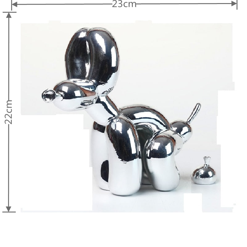 Junips | Balloon Dog Sculpture, Balloon Art Statue, Mini Collectible Figurine, Home Decoration, Resin Figure, Desk Accessories, Room Decoration