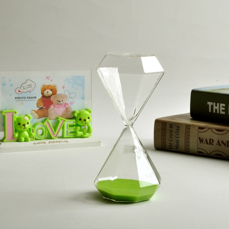 Junips | 5–60 Minute diamond hourglass, hourglass, hourglass, children's gift, hourglass, home decoration, available in multiple color options