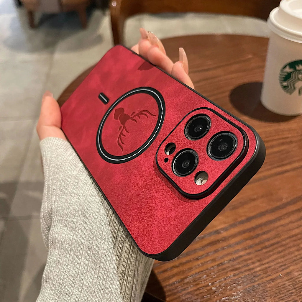 Junips | Deer Leather iPhone Case MagSafe Wireless Charging