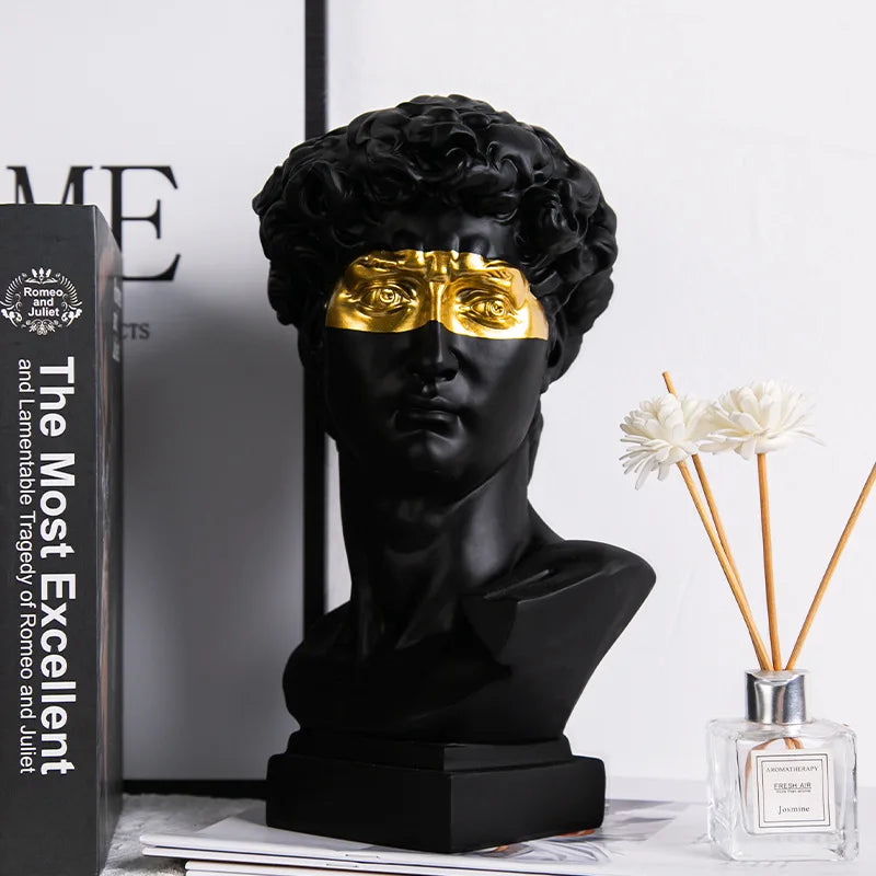 Junips | European Home Decor David Head Resin Statues Statues Home Decor Modern Abstract Art Bust Sculpture Art Sketch Practice