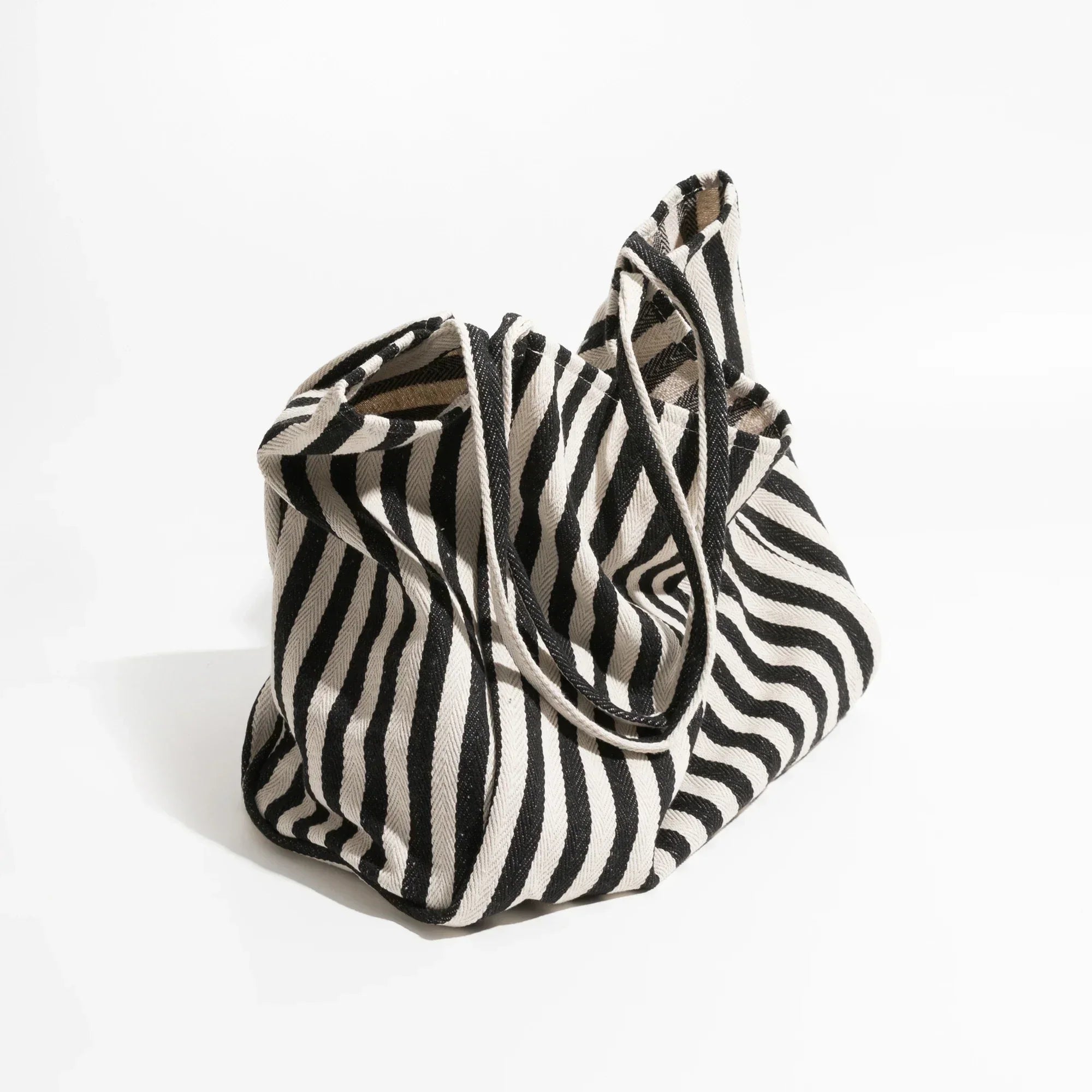 Junips | Striped linen tote bag