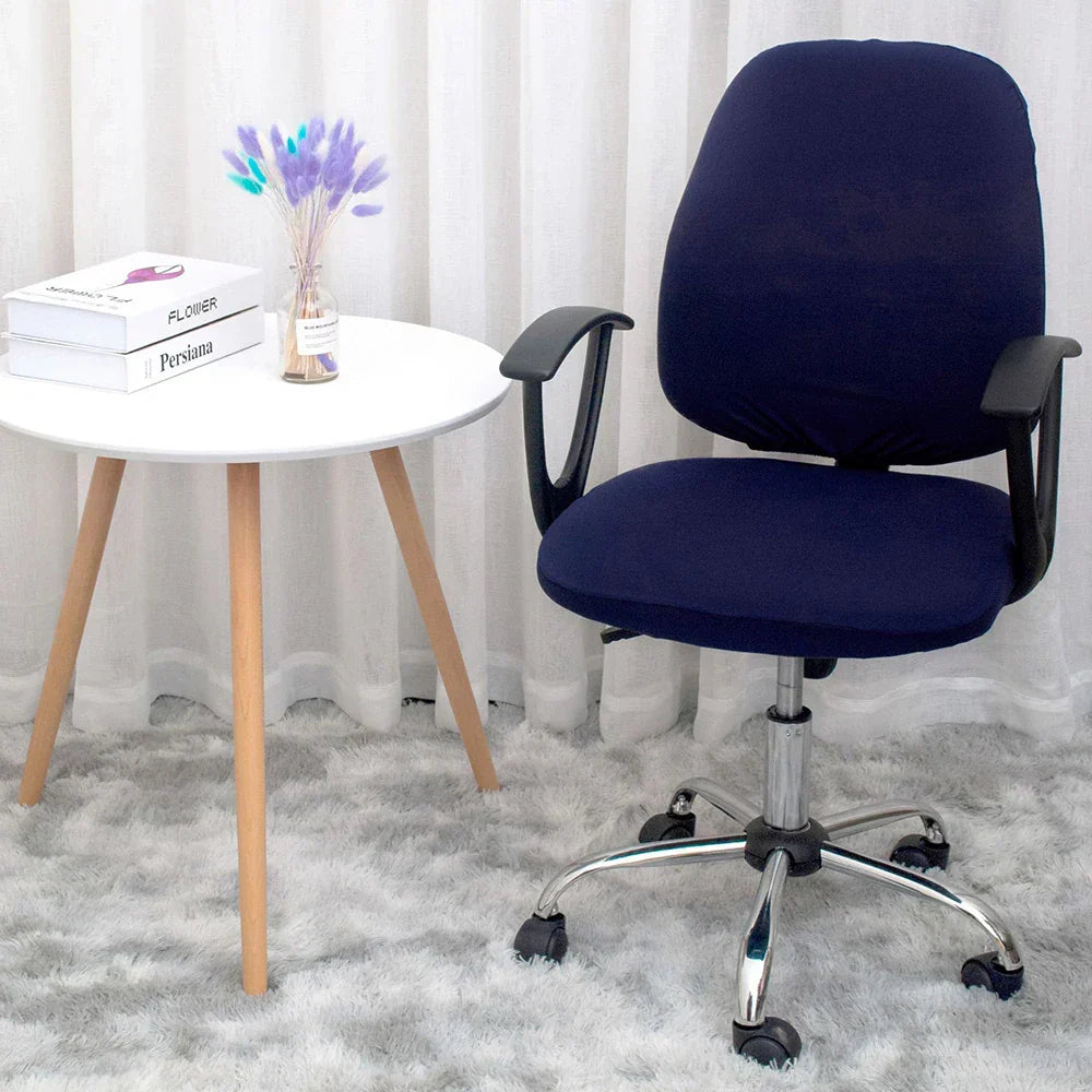 Junips | 2-piece Split Office Rose Chair Covers