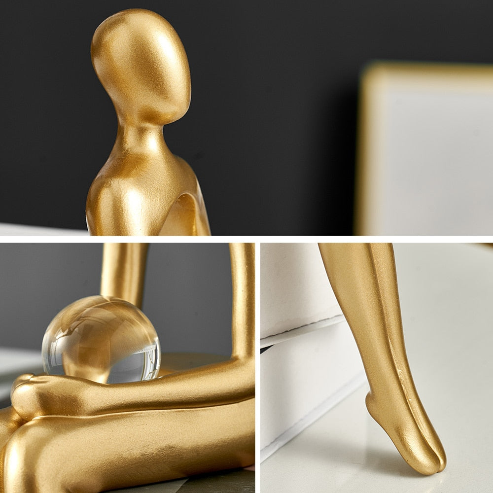 Junips | Modern Figurines Abstract Home Decor Sculpture