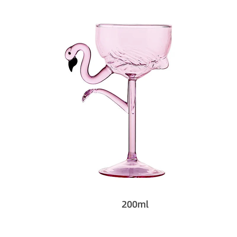 Junips | Pink Flamingo Cocktail Clear Party Glasses
