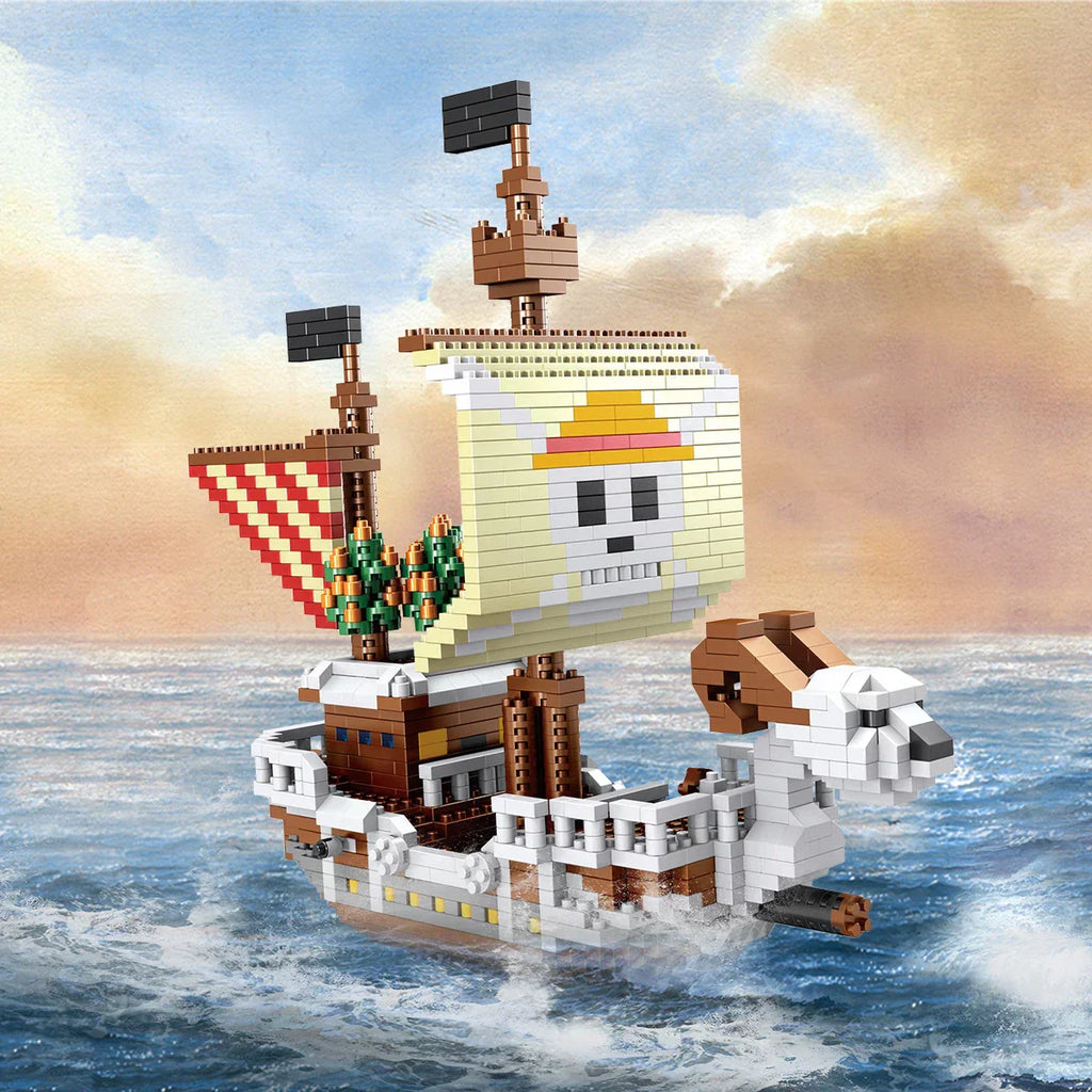 Junips | DIY Navigation Ship Building Blocks Toy, Pirate Ship Decoration Educational Toy, Gifts for Boys and Girls