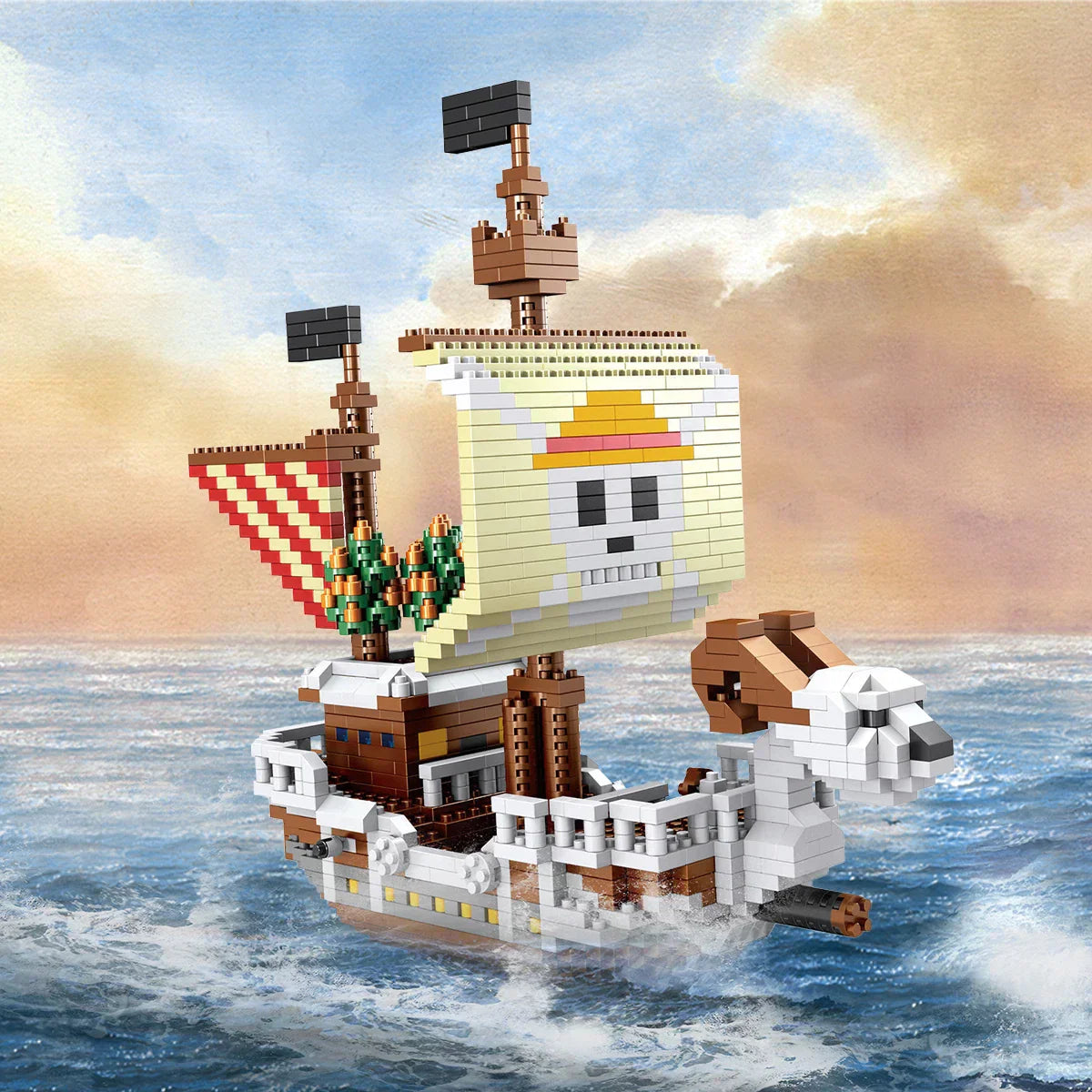 Junips | DIY Navigation Ship Building Blocks Toy, Pirate Ship Decoration Educational Toy, Gifts for Boys and Girls