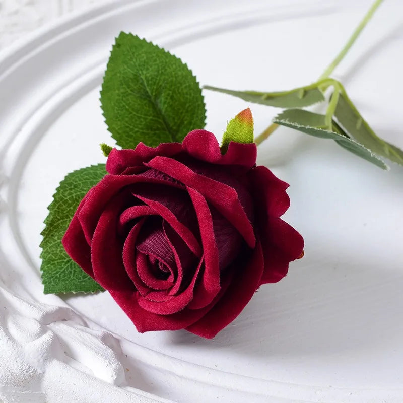 Junips | 20 pieces Realistic Velvet Silk Rose Bouquet