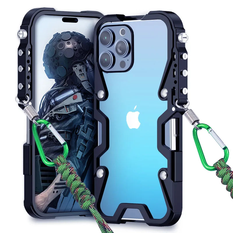 Junips | Tactical Grip Shockproof Alloy Frame iPhone Case