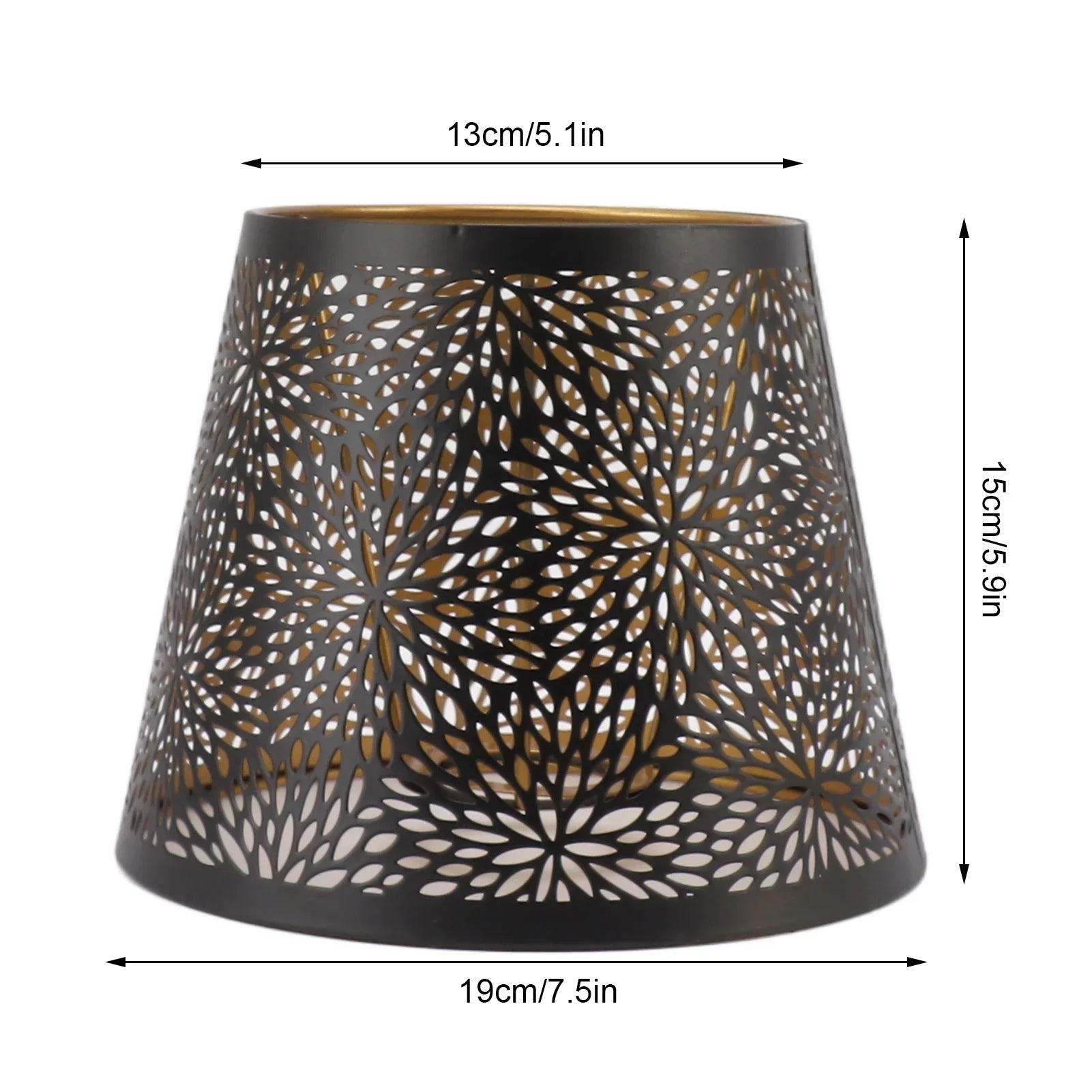 Junips | Metal lampshade with gold pattern