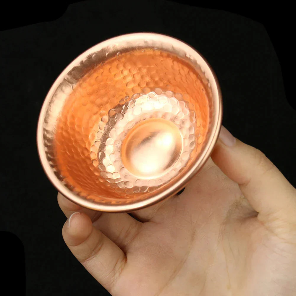 Junips | Nepalese pure copper water preparation bowl handmade hammer pattern holy water bowl for Buddha Buddhism accessories