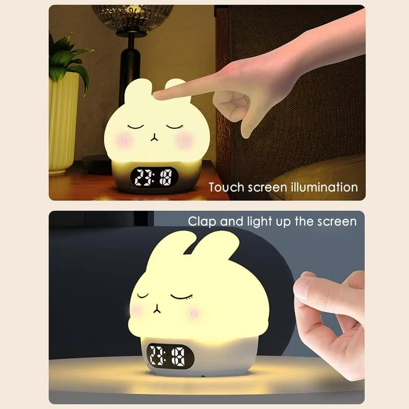 Junips | Bunny Digital Alarm Clock with Sleep Trainer and Night Light
