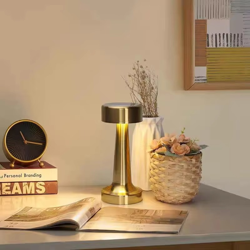 Junips | Retro LED Touch Sensor Table Lamp - Rechargeable Night Light for Home Interiors