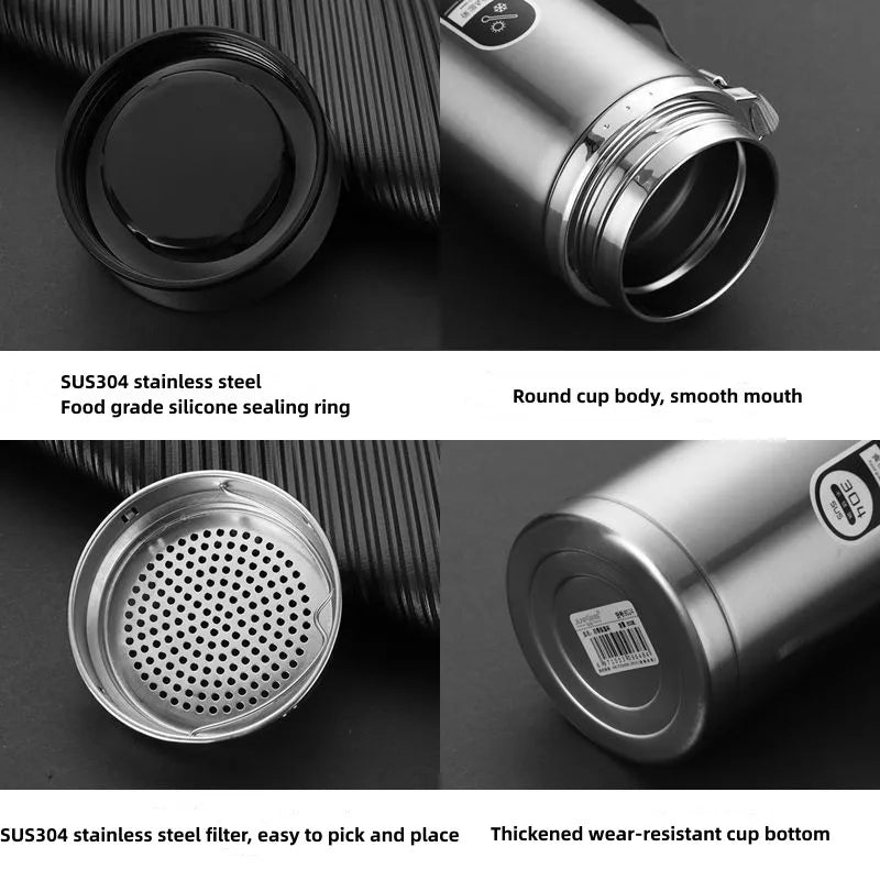 Junips | 800ml-1L Stainless Steel Thermos – Portable Vacuum Flask with LED Temperature Display