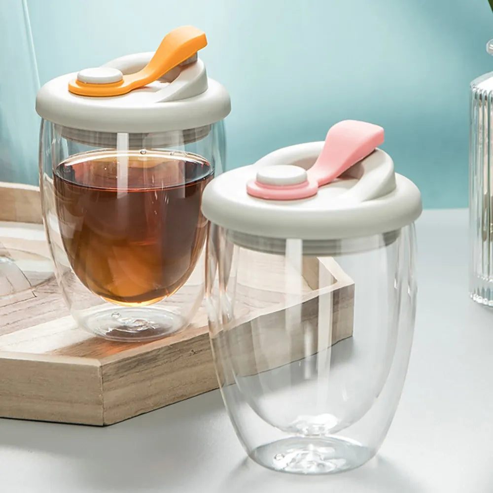 Junips | Leak-Proof Double Wall Glass Transparent Mug
