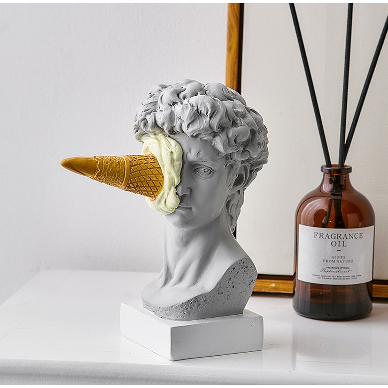 Junips | David Figurine with Ice Cream Home Decoration Sculpture