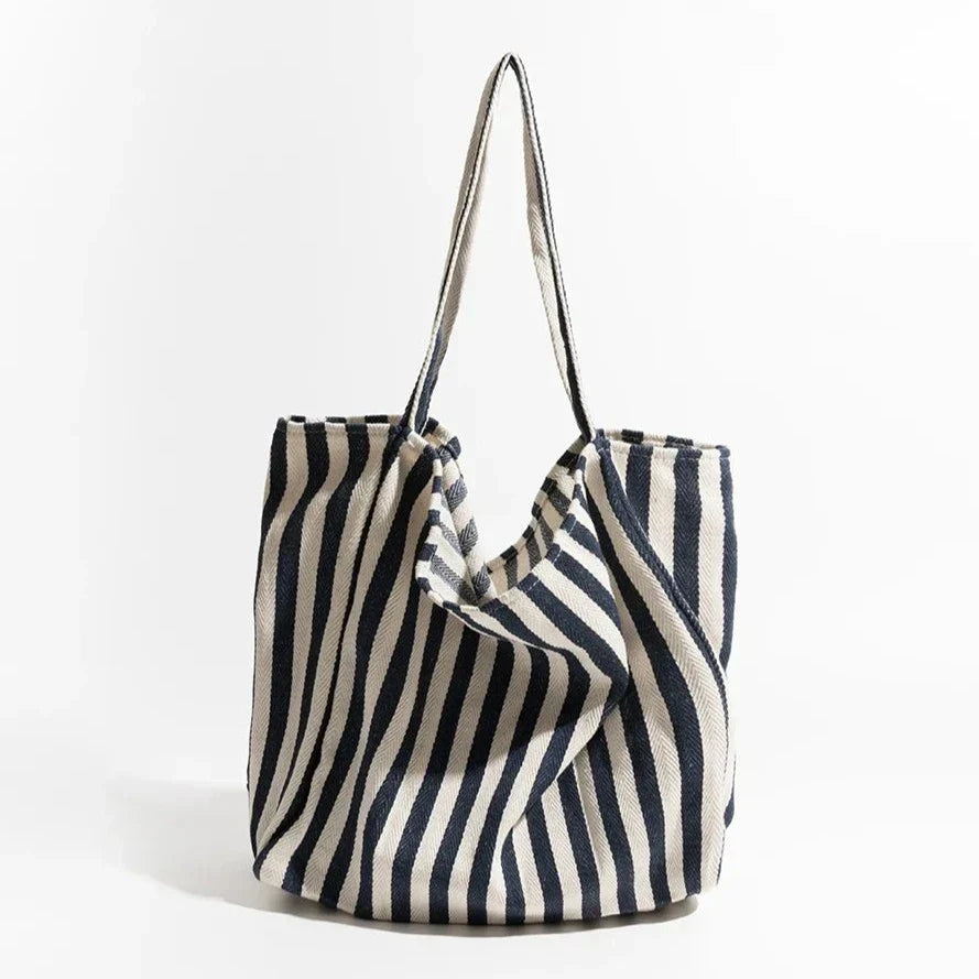 Junips | Striped linen tote bag