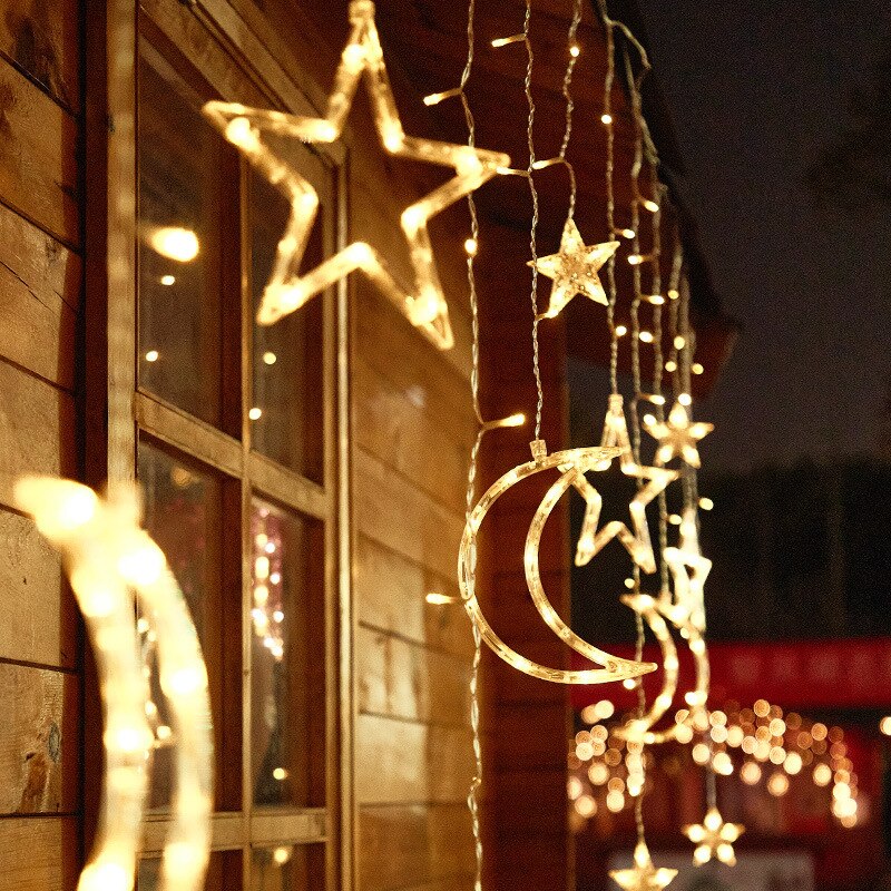 Junips | Solar Moon Star Lamp LED String Lights Decoration