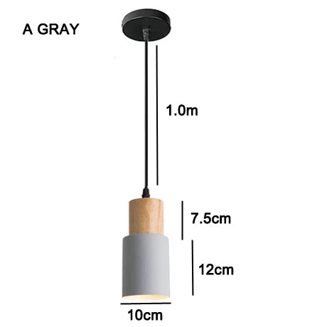 Junips | Nordic LED Pendant Lights Made of Metal and Wood - Modern Hanging Lamps for Dining Room and Kitchen