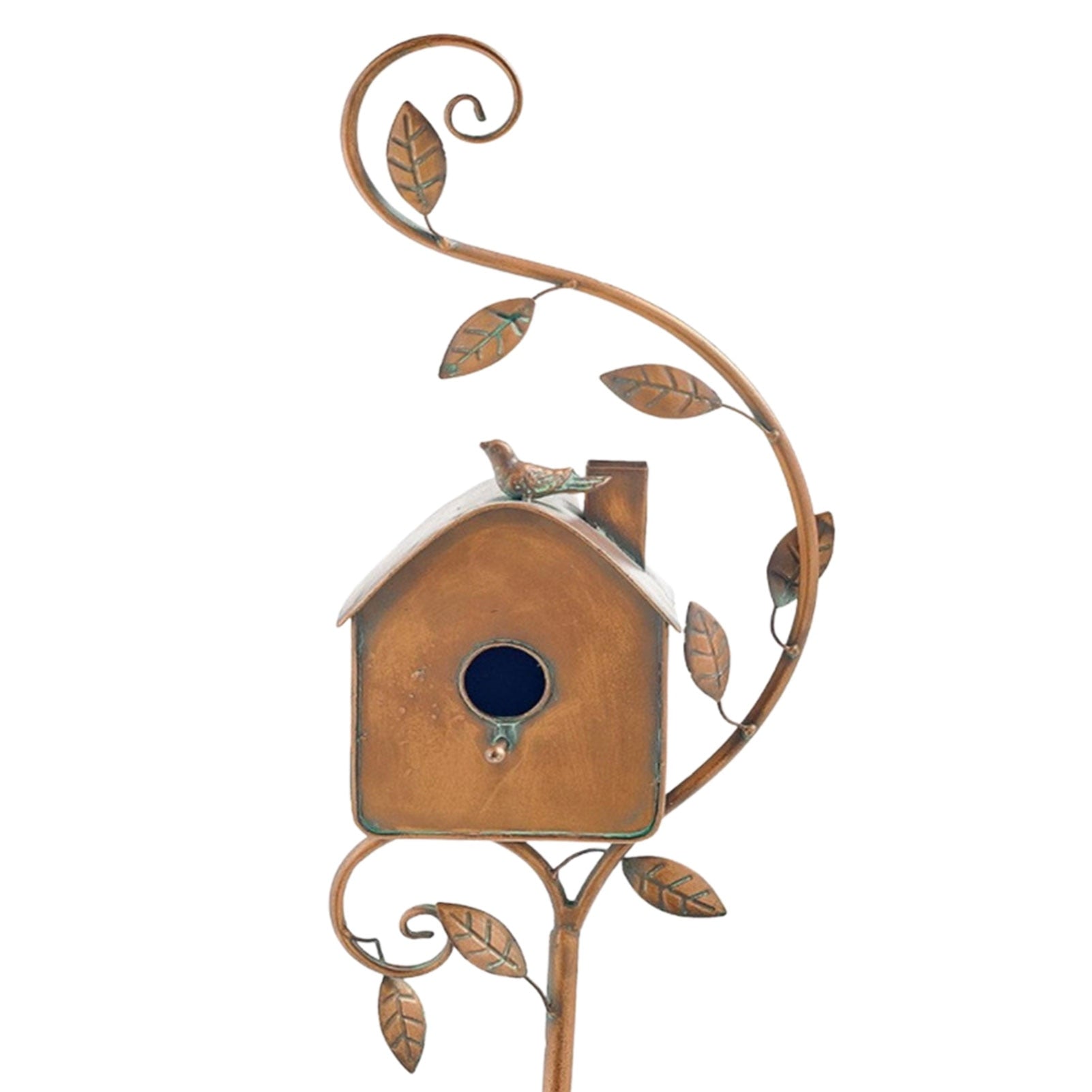 Junips | Metal art birdhouse garden stake - Talart