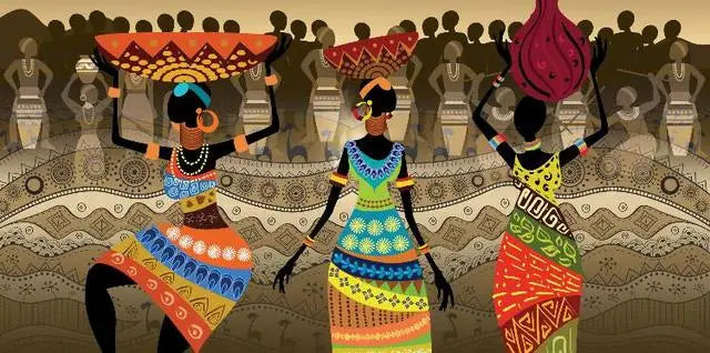 Junips | Plus Sizes Abstract African Woman Canvas Painting