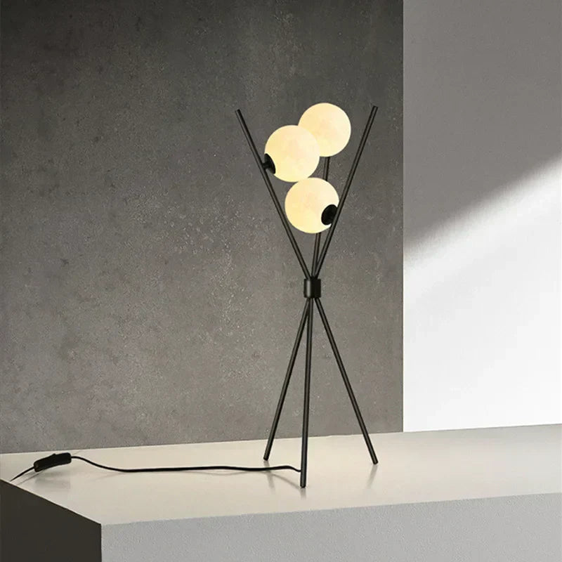 Junips | LunaGlow 3D Moon Floor Lamp modern design with tripod LED!