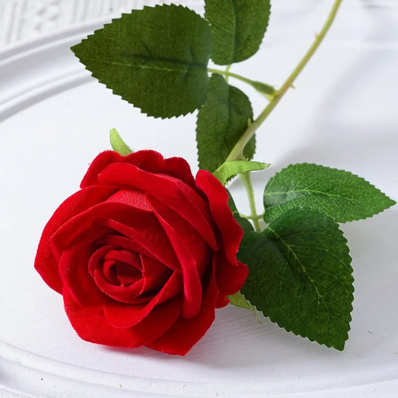 Junips | 20 pieces Realistic Velvet Silk Rose Bouquet
