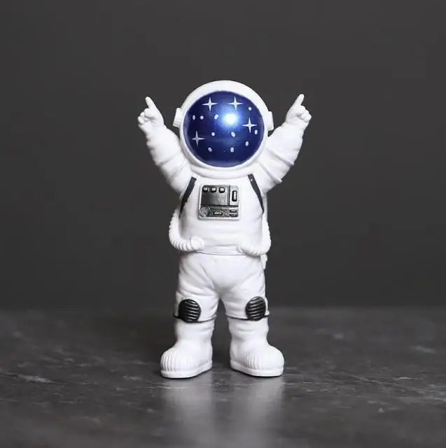 Junips | Resin Astronaut Figure Statue Space Traveler Sculpture Educational Toy Desk Decoration Astronaut Model For Children Gift