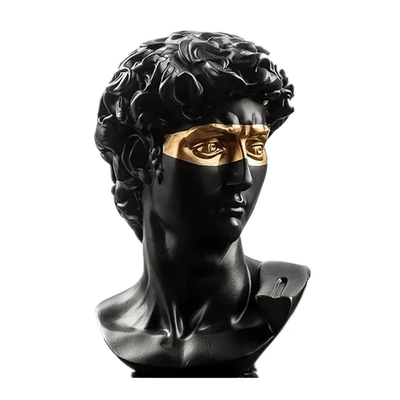 Junips | Statues for decoration, 15 cm, David, coffee table, home decoration, ornaments, bust of a room made of plaster, white resin, decorative art sculpture